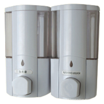 High Quality 400ml * 2 White Liquid Plastic Wall Soap Dispenser